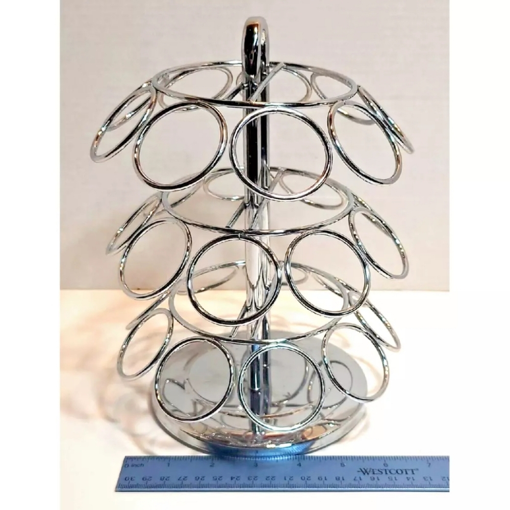 Coffee keuring cup pod holder/metal/silver/ carousel - Picture 7 of 9